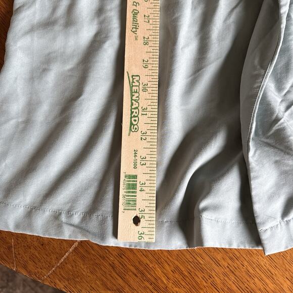 H&M Modal Lightweight Trench Coat Sz M Green Tie Waist Wrap Long Length Unlined - Picture 10 of 11